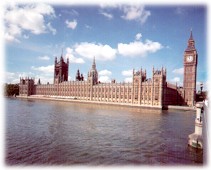 Houses of Parliament, London England UK Golfing